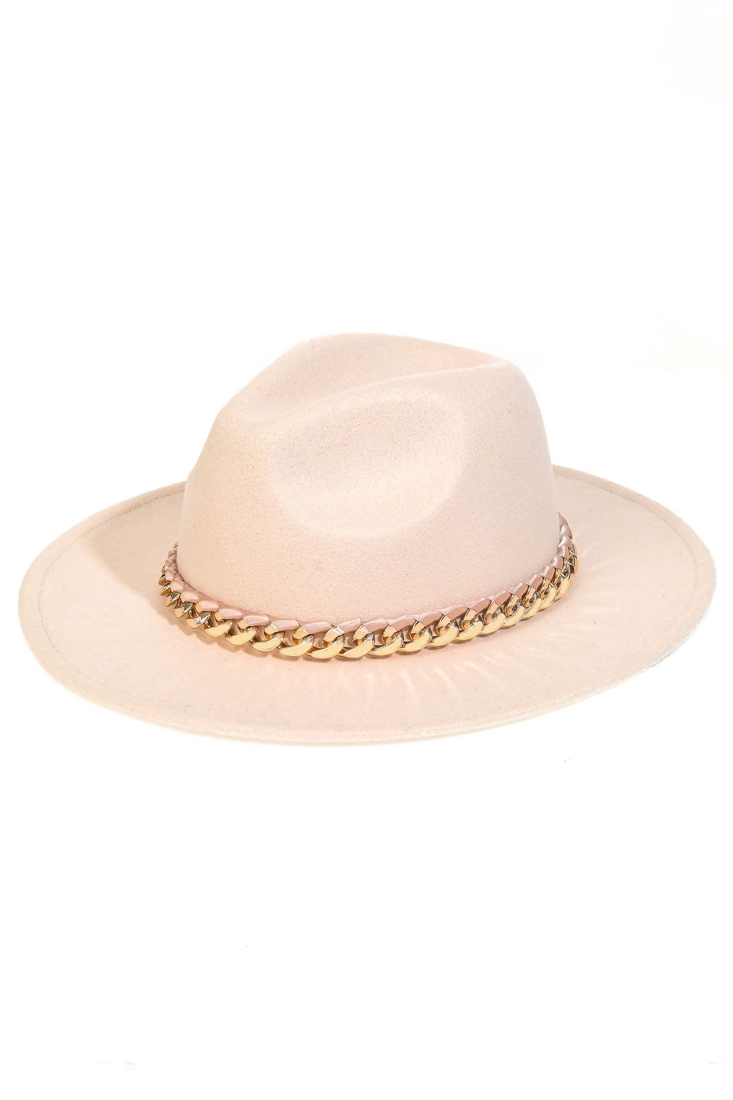 Fedora Hat With Gold Chain