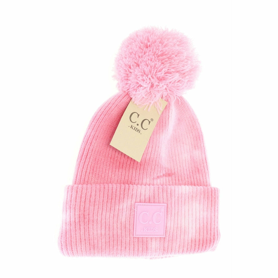 Kid's Tie Dye Pom CC Beanie