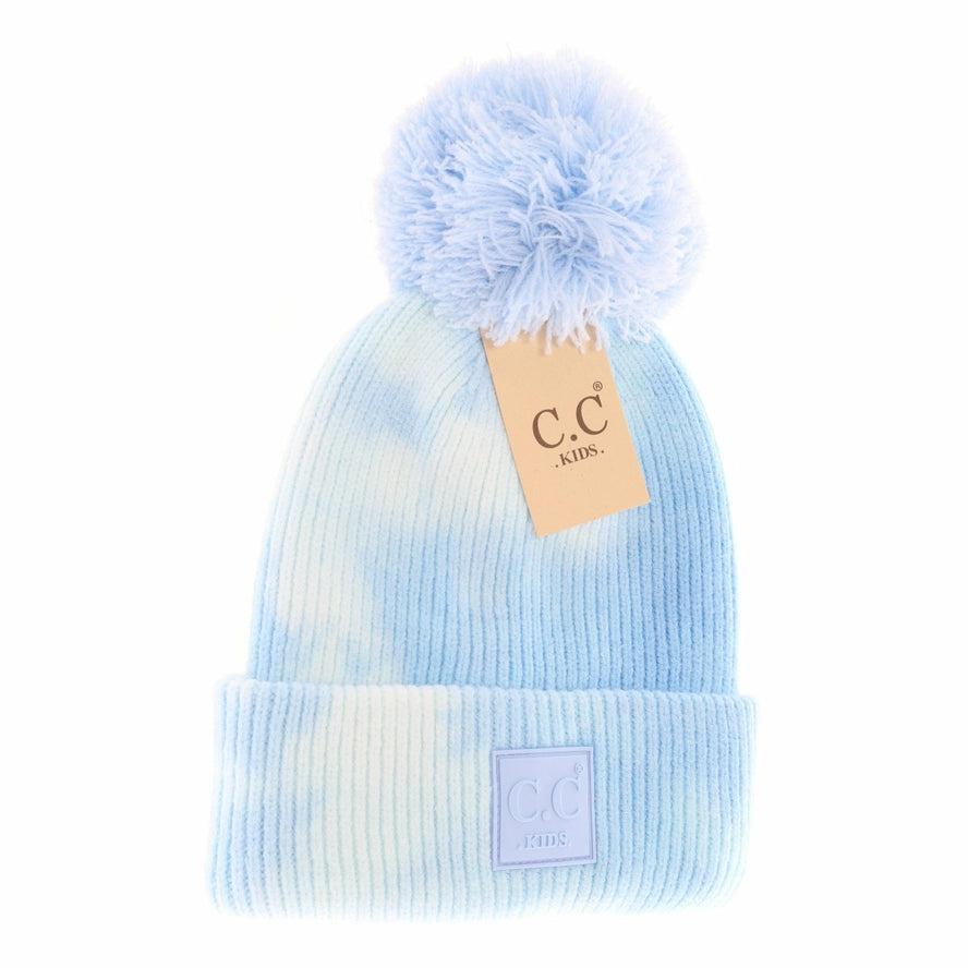 Kid's Tie Dye Pom CC Beanie