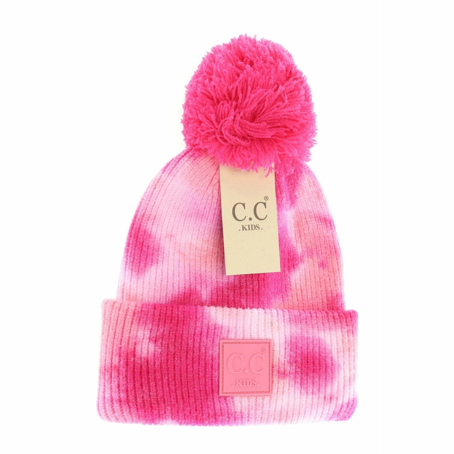 Kid's Tie Dye Pom CC Beanie