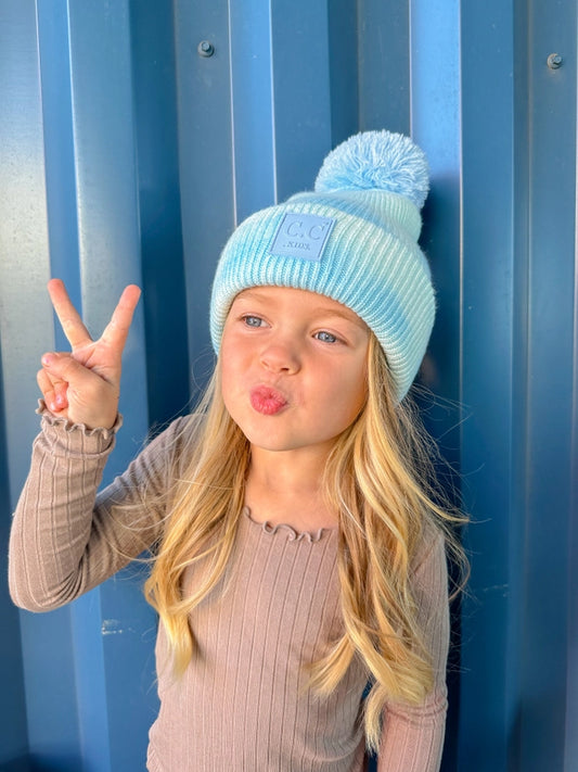 Kid's Tie Dye Pom CC Beanie